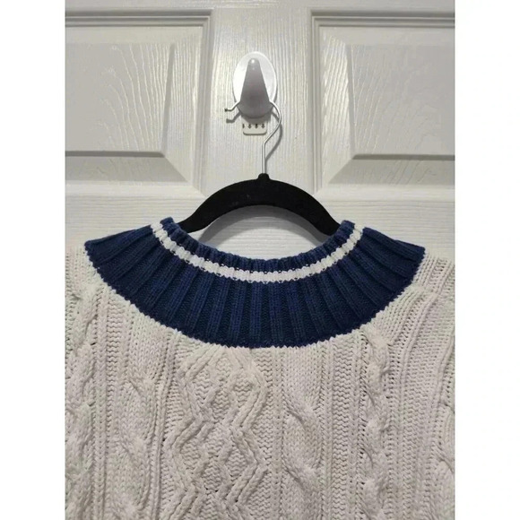 Vintage HORCHOW V Neck Knit Chunky Rugby Preppy Y2K Pullover Sweater Size XLARGE - Picture 9 of 9